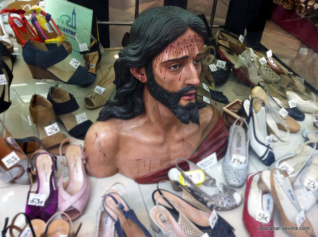 jesus among the shoes